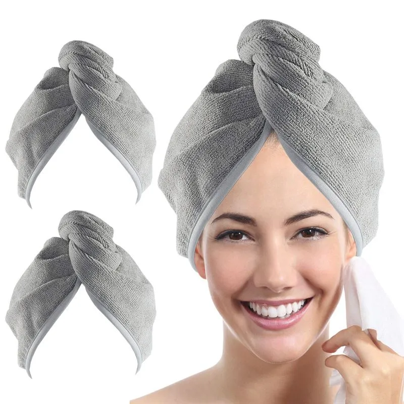 Haarturban Mikrofaser – Schnelltrocknend – Grau