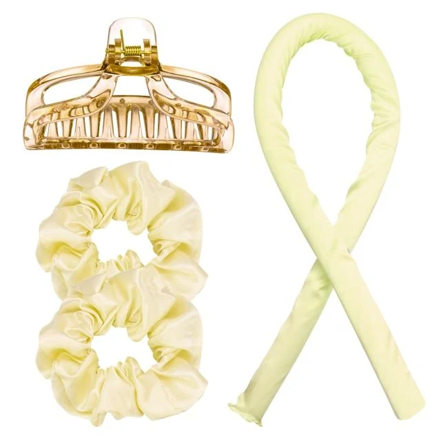 Lockenband ohne Hitze in Gelb von Fashiongirl