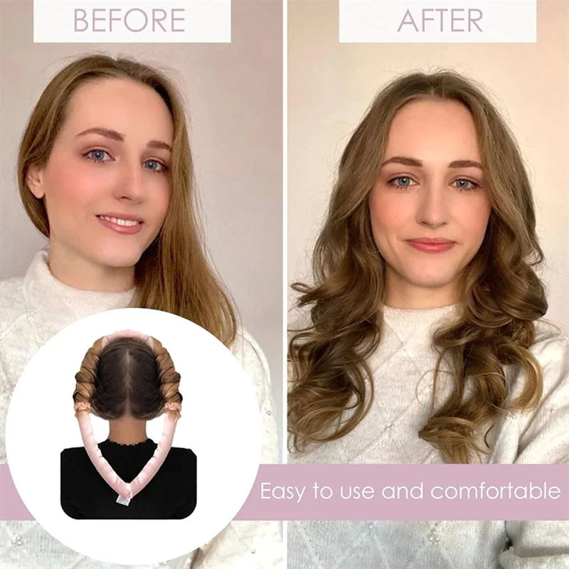 Lockenstyler ohne Hitze in Hellbeige von Fashiongirl