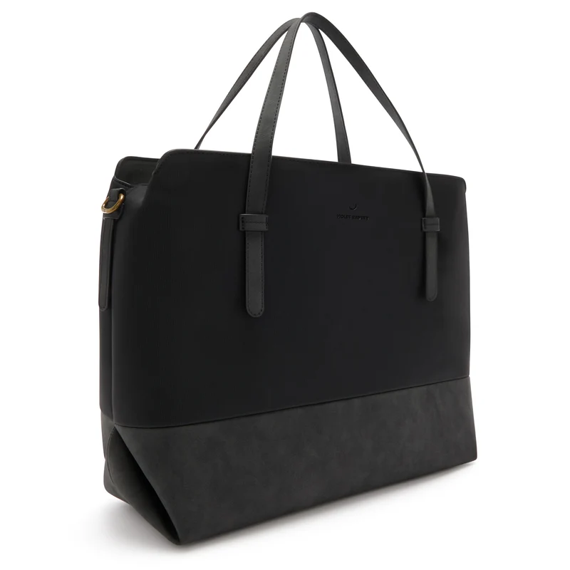 Violet Hamden Essential Bag Schwarze Schultertasche mit 13-Zoll-Laptopfach VH25034