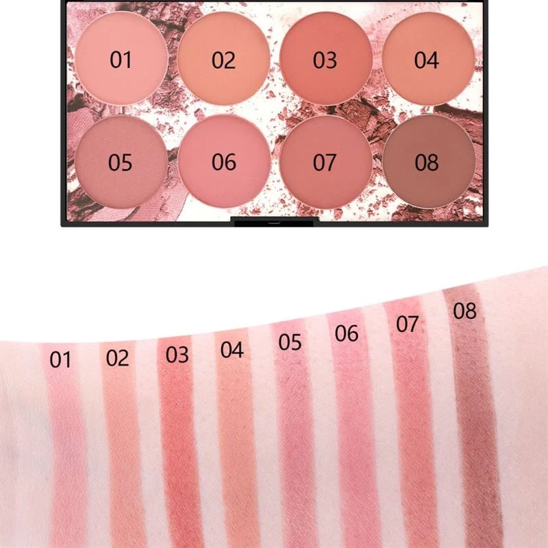 Matte Rouge Palette – Miss Rose Professional – 8 Farben