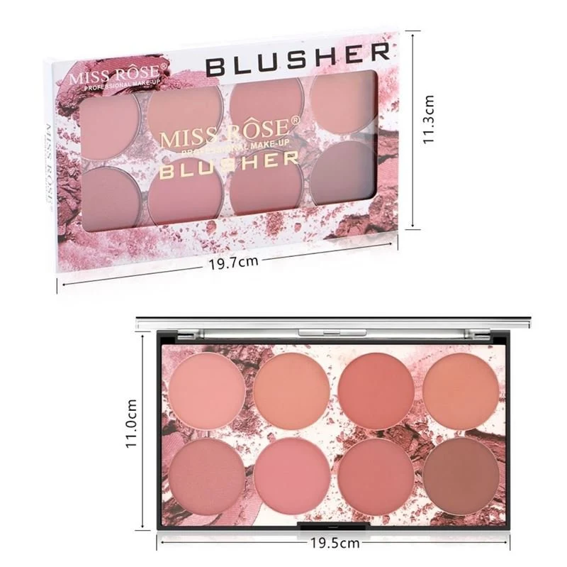 Matte Rouge Palette – Miss Rose Professional – 8 Farben