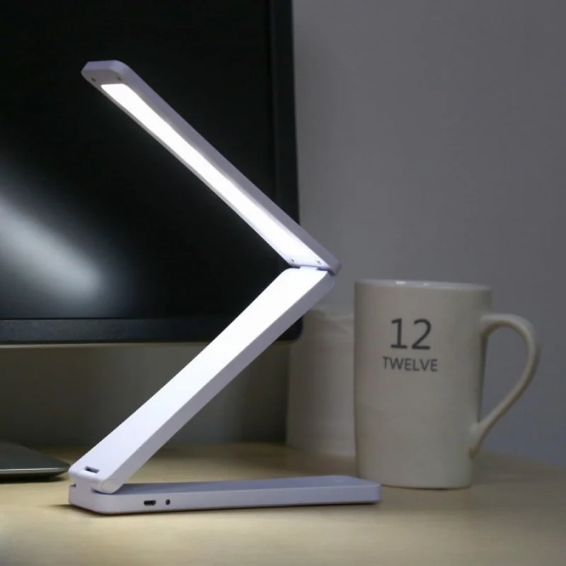 Batteriebetriebene LED-Lampe - Faltbare Schreibtischlampe - Weiß