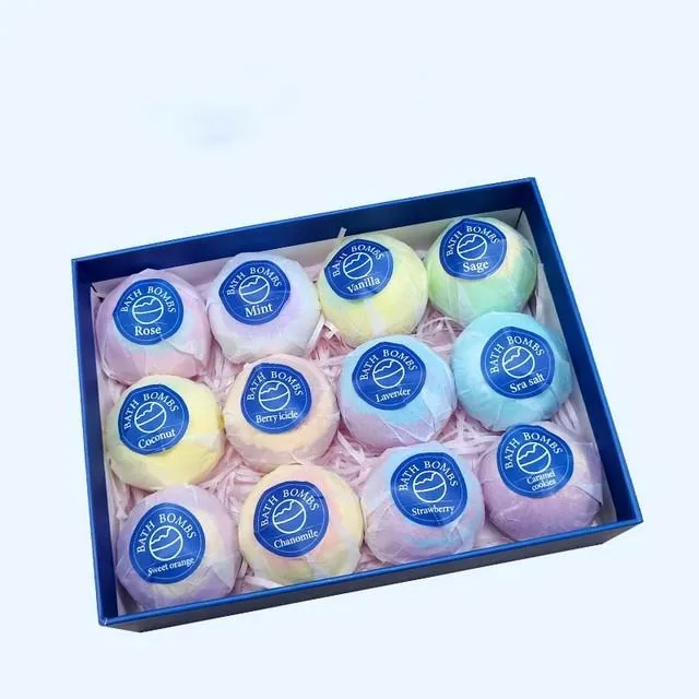 Badebomben Geschenkset mit 12 Badebomben