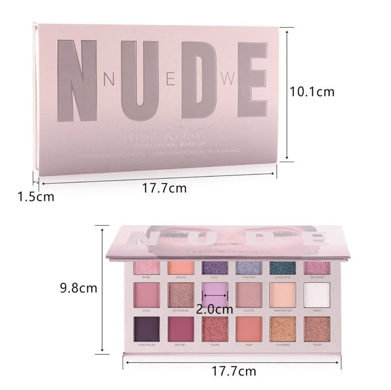 Miss Rose New Nude Lidschatten-Palette, Lidschatten – Chroma