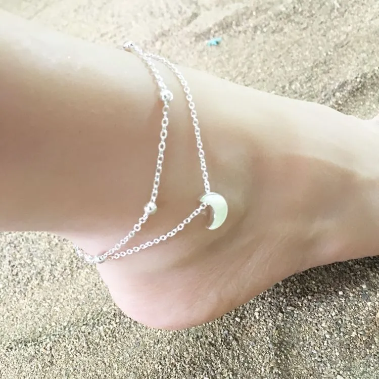 Fußkette – Mond-Anhänger