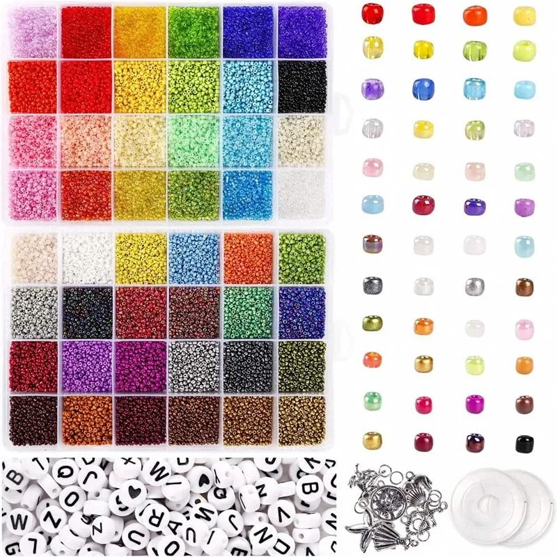 DIY Schmuckset – Rocailles Perlen Kit mit 35.000 Perlen