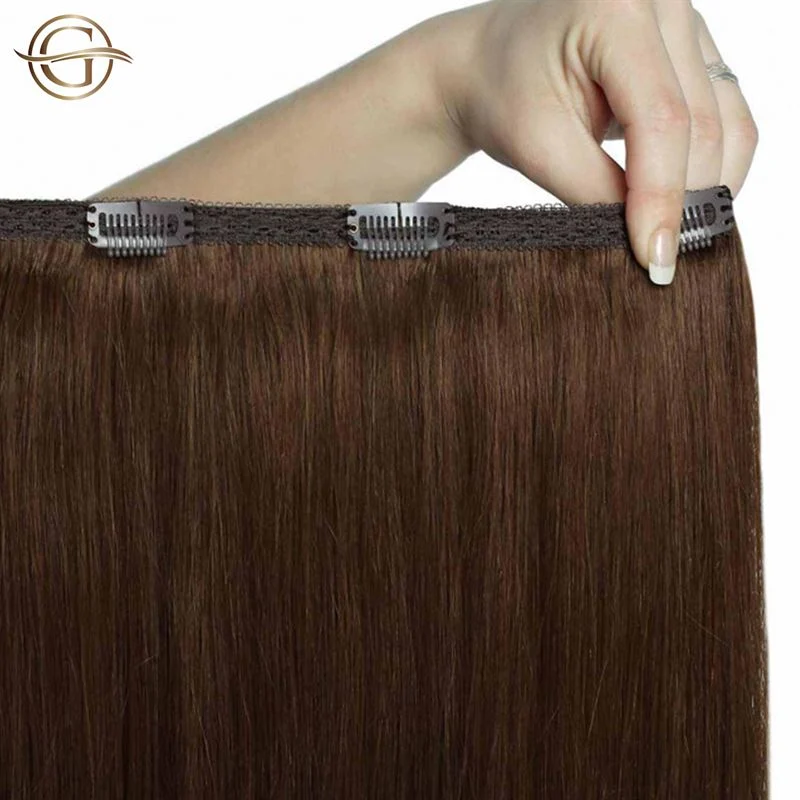 Clip-in-Extensions – Hellbraun #12 – 7er Set 60 cm