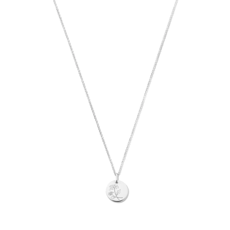 Violet Hamden Venus 925 Sterling Silberne Halskette mit Geburtsblume VH340026-JAN