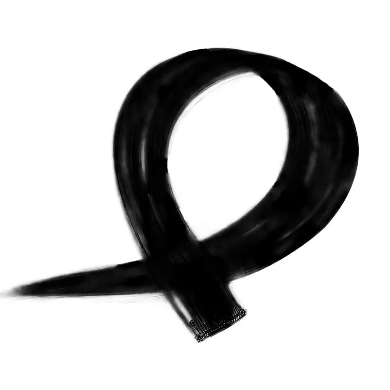 Clip-in-Extension Crazy Colour, Schwarz, 50 cm