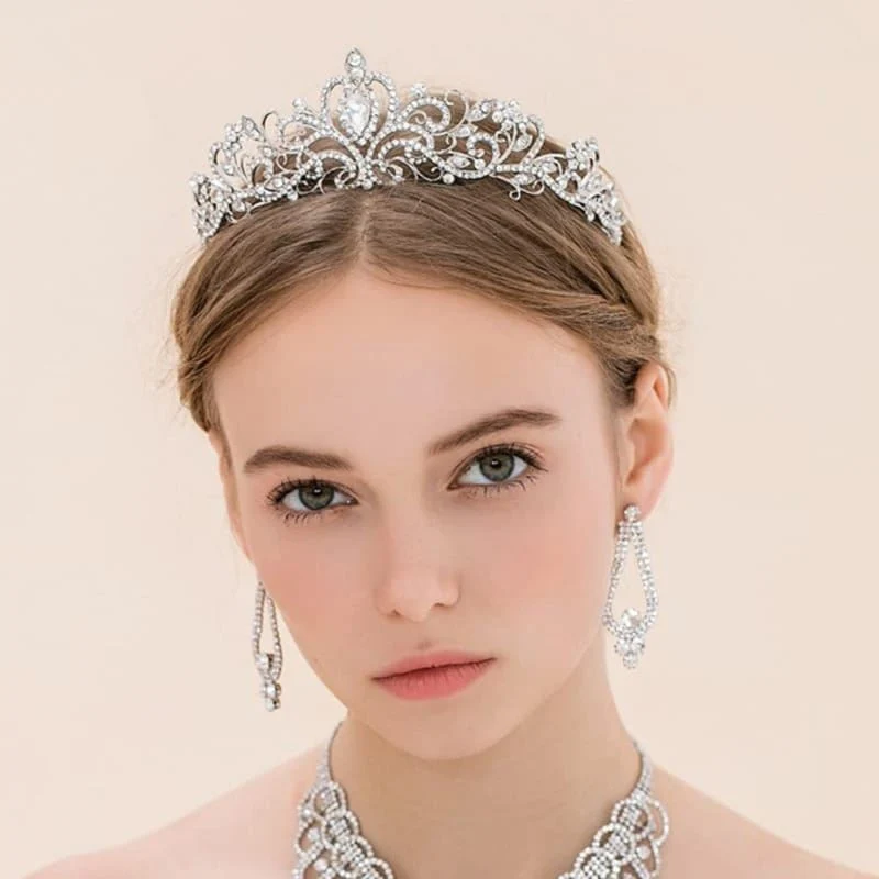 Prinzessinnen Diadem – Silber mit Strass