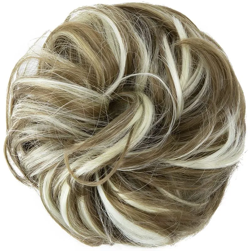 Kunsthaar Dutt – Messy Curly – Braun/blond Mix