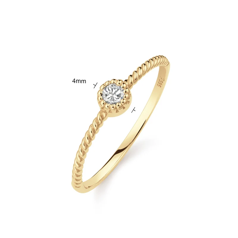 Jackie Gold Grimaldi Ring Aus 14 Karat Gold 585 JKR25.511-54