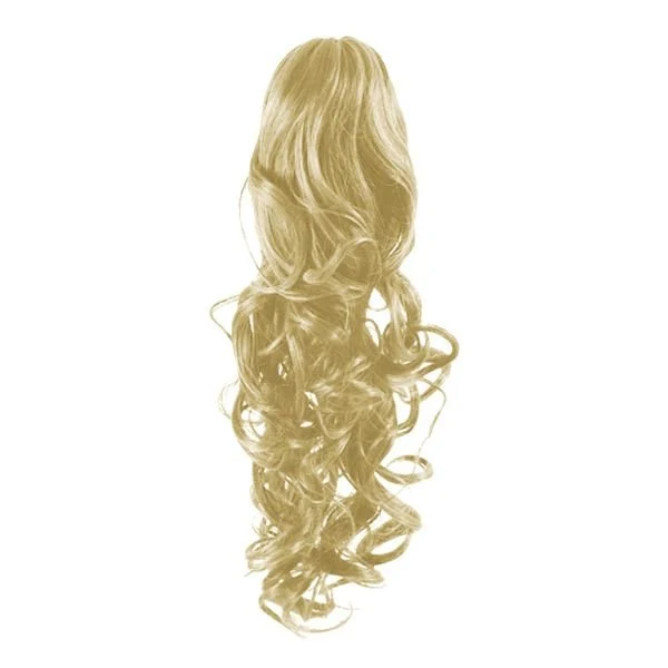 Pferdeschwanz Haarverlängerung – Lockig blond 60cm