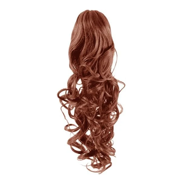 Pferdeschwanz-Haarverlängerung – Gelockt, Rot – 60 cm