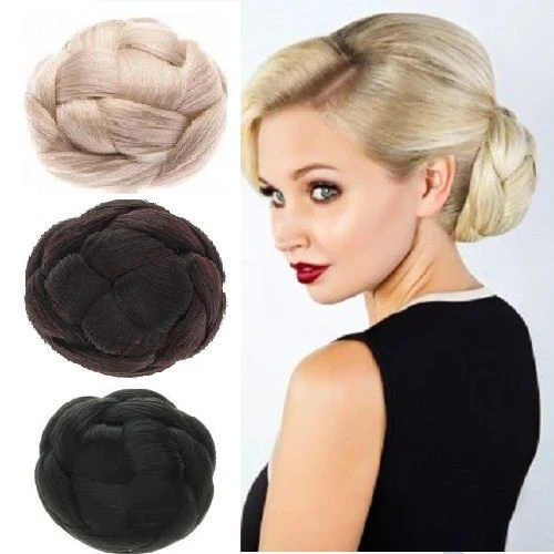 Gedrehter Dutt-Aufsatz in Schwarz, Braun oder Blond von Fashiongirl