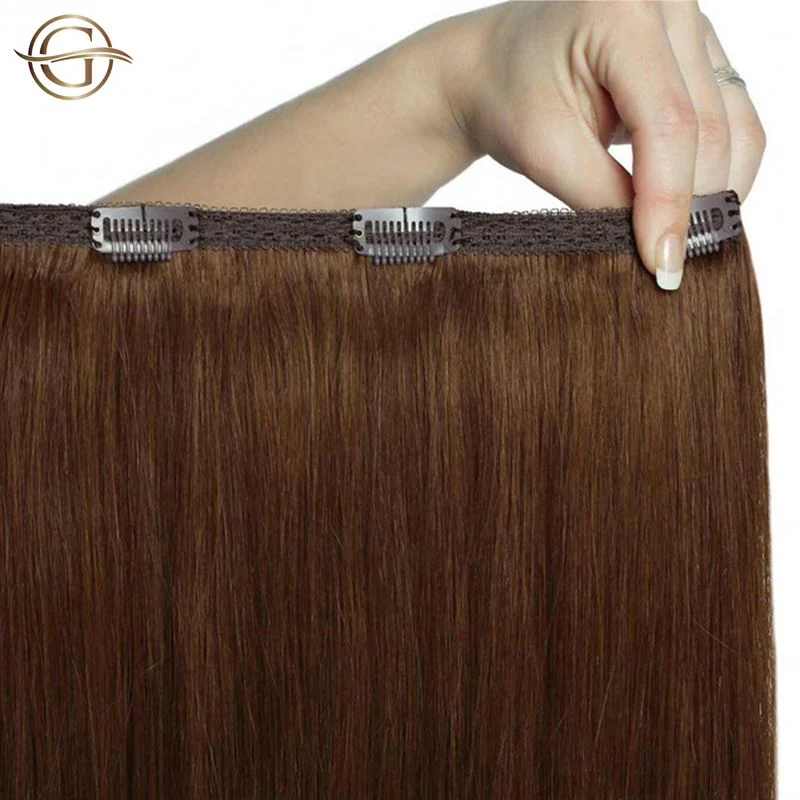 Clip-in-Extensions – Hellbraun #6 – 60 cm – 7er Set Gold24