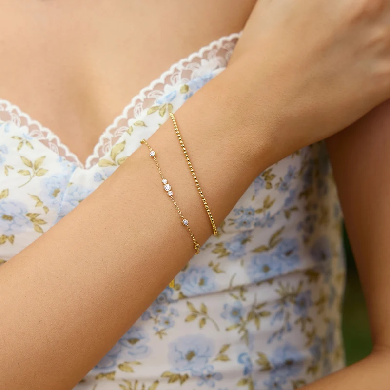 Ania Haie Miss Dainty Goldfarbenes Zirkonia-Armband AH-B065-03G