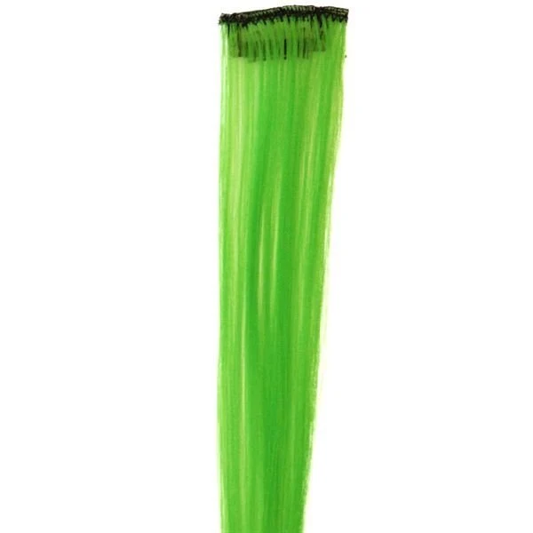 Clip-in Haarsträhne in Limegrün, 50 cm, Crazy Colour