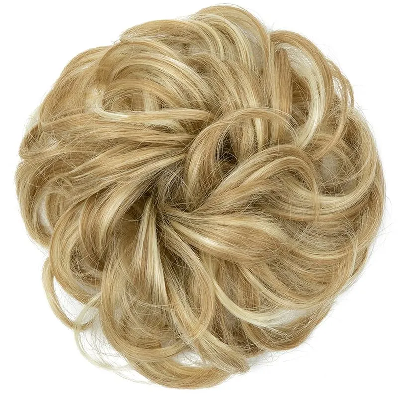 Messy Curly Dutt-Haarteil – Aschblond #27B/613