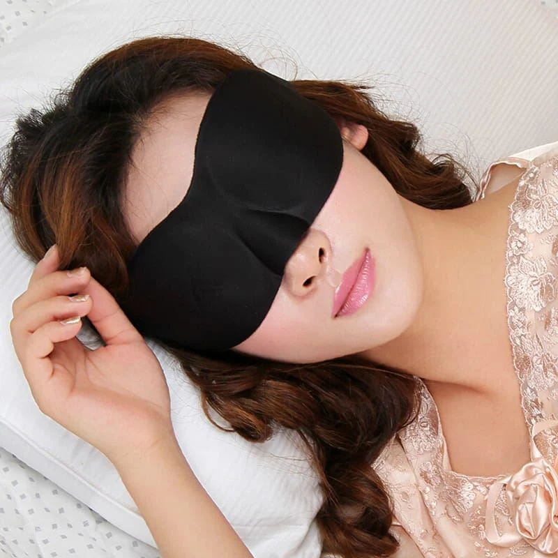 3D Schlafmaske – Schwarz mit ergonomischem Design