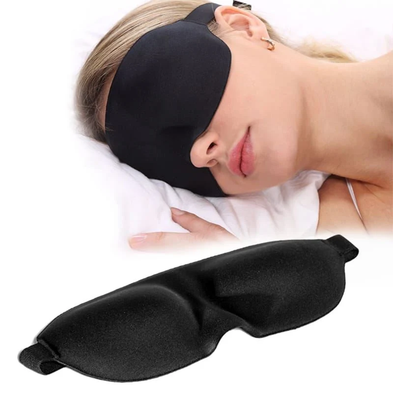 3D Schlafmaske – Schwarz mit ergonomischem Design