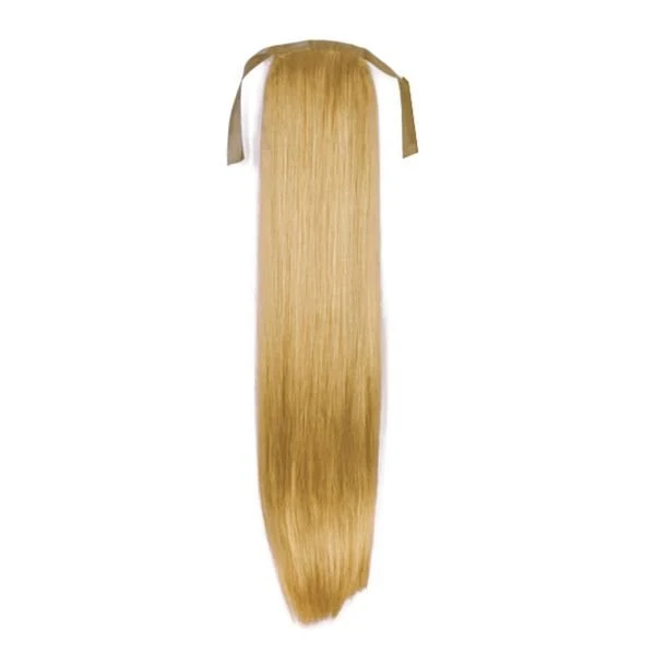 Pferdeschwanz-Haarverlängerung – Glatt, Mittelblond, 60 cm
