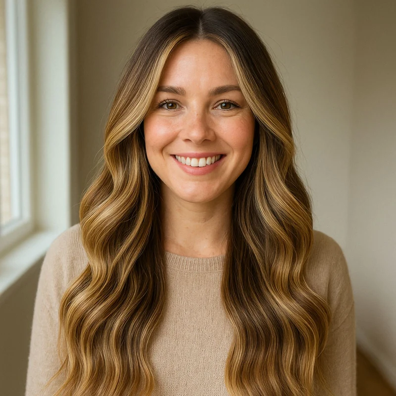 Clip-in-Extensions – Braun/blond Mix #4/27 – 60 cm – 7er Set Gold24