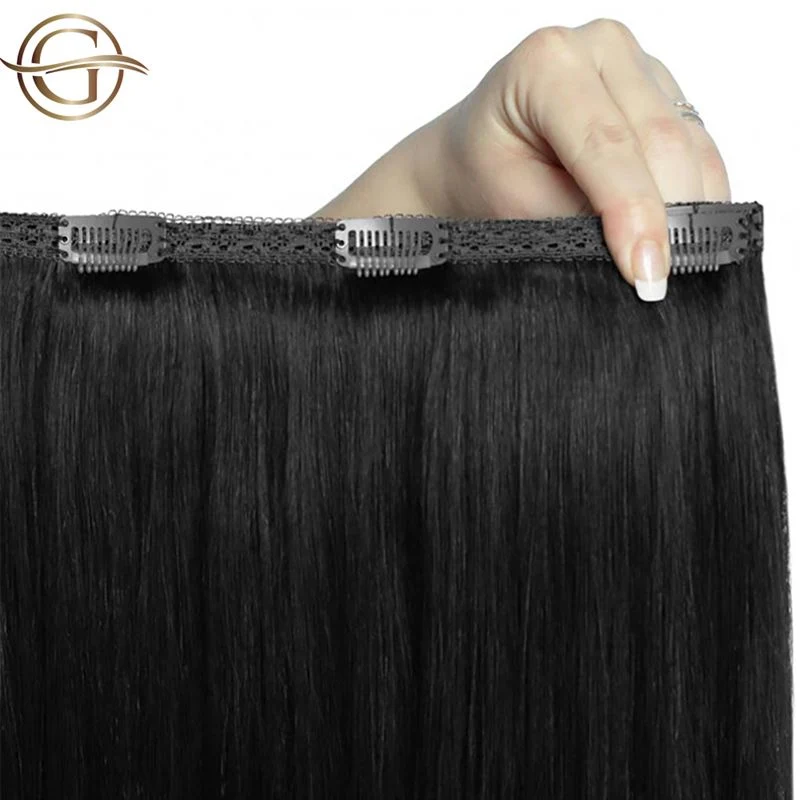 Clip-on Haarverlängerungen #1 Schwarz - 7 Sets - 50 cm | Gold24