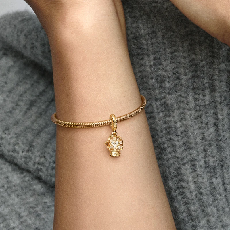 Pandora Moments Goldfarbene Charm 762825C01 mit 585er Golden Plattierung