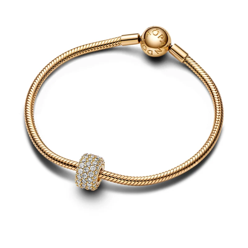 Pandora Moments Goldfarbene Charm 762820C01 mit 585er Golden Plattierung
