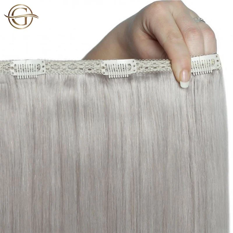 Clip-on Haarverlängerungen #88A Grau - 7 Sets - 50 cm | Gold24
