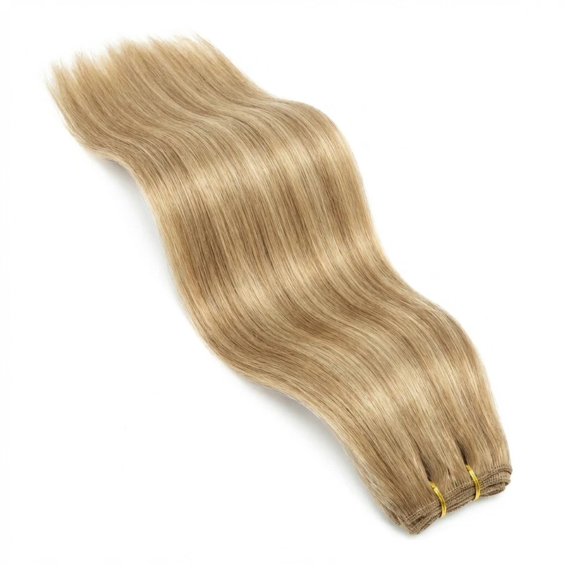 Haarverlängerung Weft – Mittelblond 50 cm