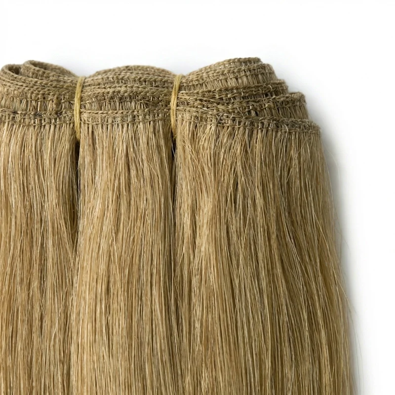 Haarverlängerung Weft – Mittelblond 50 cm