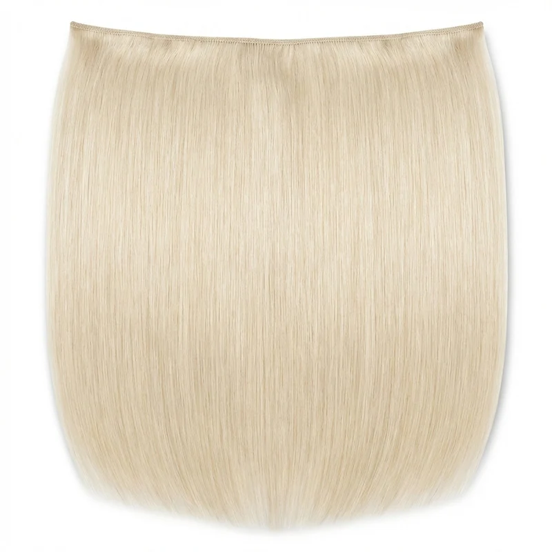 Haarverlängerung – Platin blond 50 cm