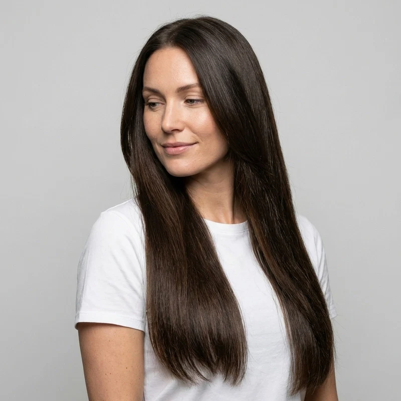 Haarverlängerung Weft – 50 cm Braun