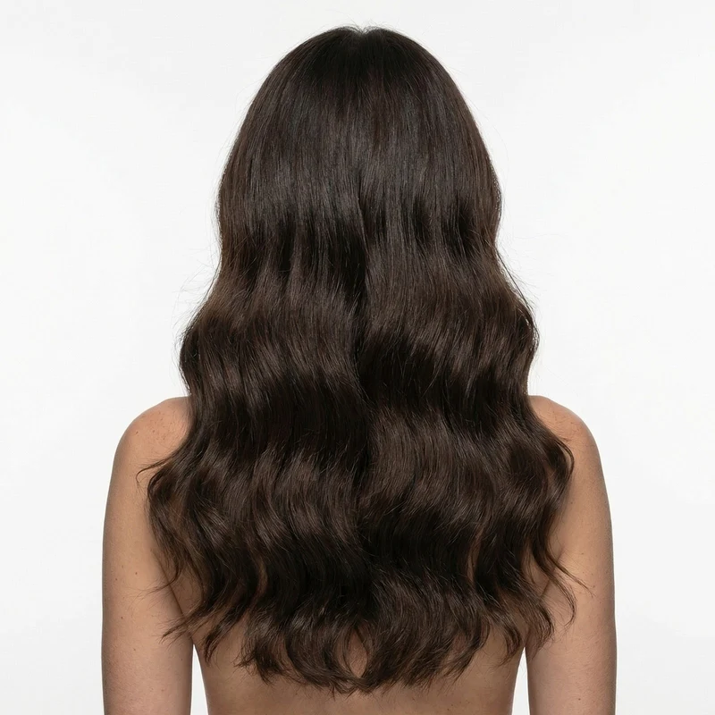 Haarverlängerung Tresse – Dunkelbraun 50 cm