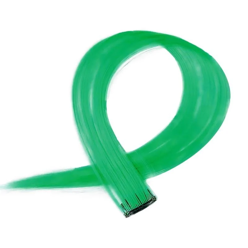 Clip-in-Haarsträhne in Grün, 50 cm, Crazy Colour