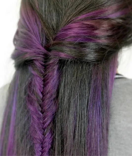 Lila, 50 cm - Crazy Colour Clip On