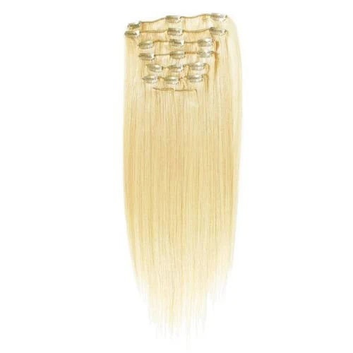 Haarverlängerung – 7er Set Kunsthaar blond 613 – 60 cm