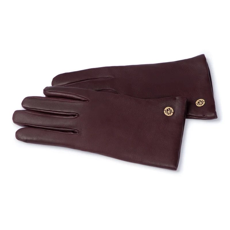 Isabel Bernard Honoré Eleanor dunkelbraune Lederhandschuhe aus Ziegenleder IB67000-331-8