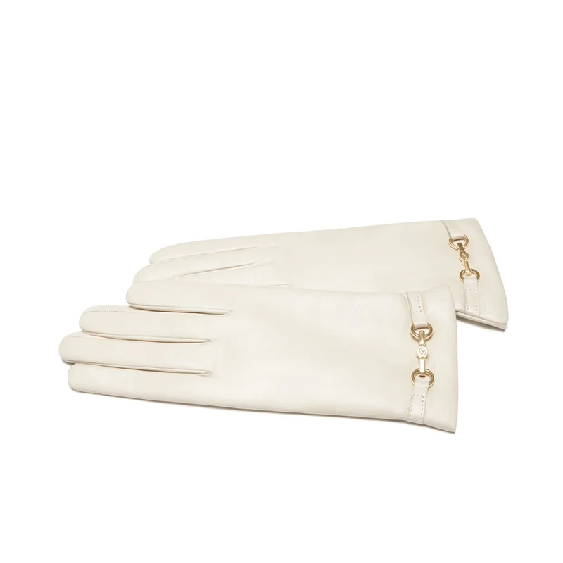 Isabel Bernard Honoré Marcelia Cream Ziegenfell Leder Handschuhe IB67001-372-7