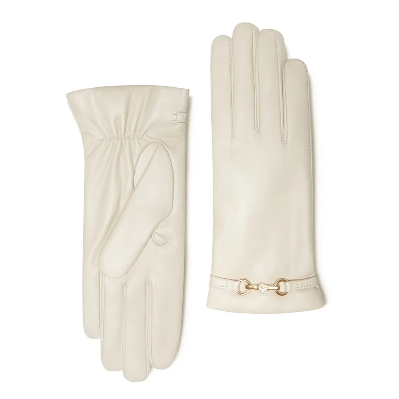 Isabel Bernard Honoré Marcelia Cream Ziegenfell Leder Handschuhe IB67001-372-7