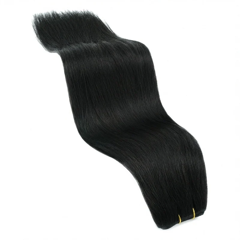 Haarverlängerung Tresse – Weft 50 cm – Schwarz