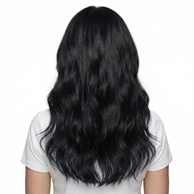 Haarverlängerung Tresse – Weft 50 cm – Schwarz