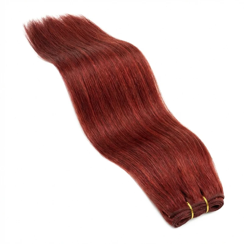 Haarverlängerung Tresse – Rot 50 cm