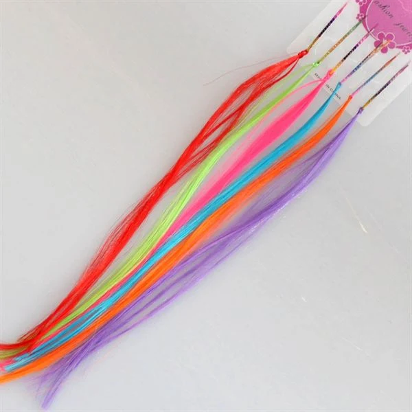Haarspange mit Farbsträhnen – Clip-in Extensions im 6er Pack