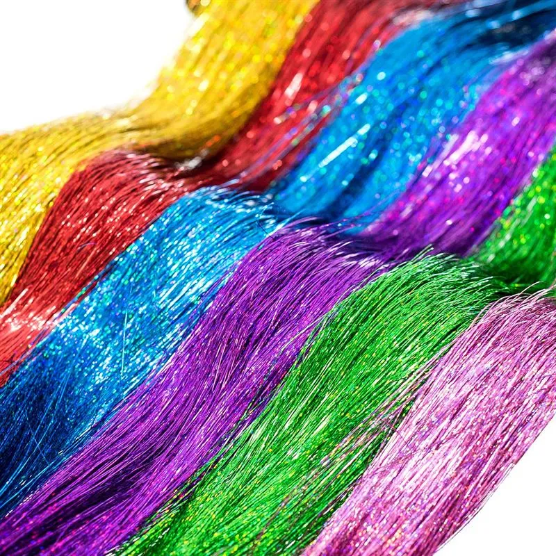 Haarverlängerung Glitter – 100 Stück in Rose – 80 cm