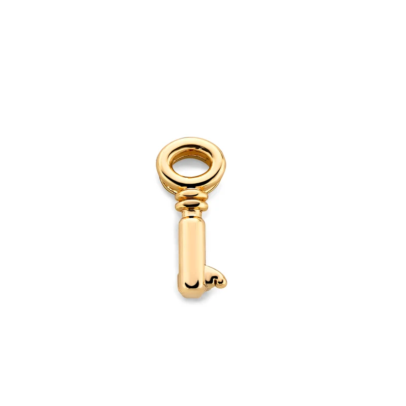Mesh charm key gold