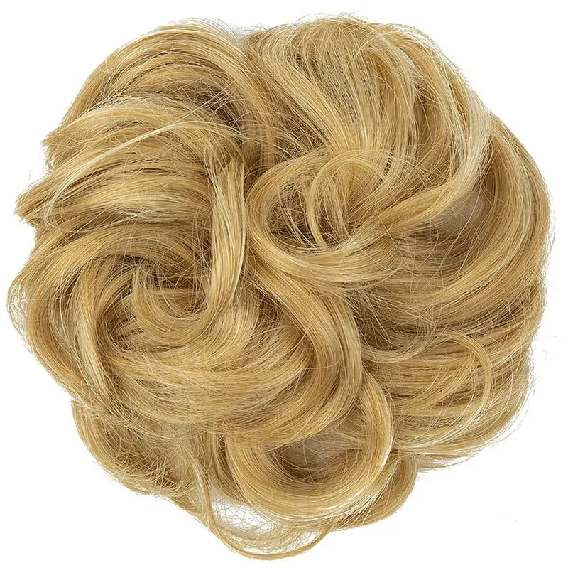 Dutt-Haarverlängerung – Lockig & Voluminös – Mittelblond #27/613